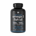 Sportonderzoek Triple Strength Omega 3 Visolie - Burpless Fish Oil Supplement w/EPA & DHA Vetzuren van Wild Caught Fish - Heart, Brain & Immune Support for Men & Women - 1250 mg, 150 ct