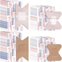 Sinmoe 100 stuks Flexibele stof lijm Bandages Knokkel en Fingertip Bandages Variety Pack voor Wound Care Bulk Pack voor eerste hulp Kits in 2 maten, 3 x 1,5 inch, 1,8 x 2 Inch(Brown)