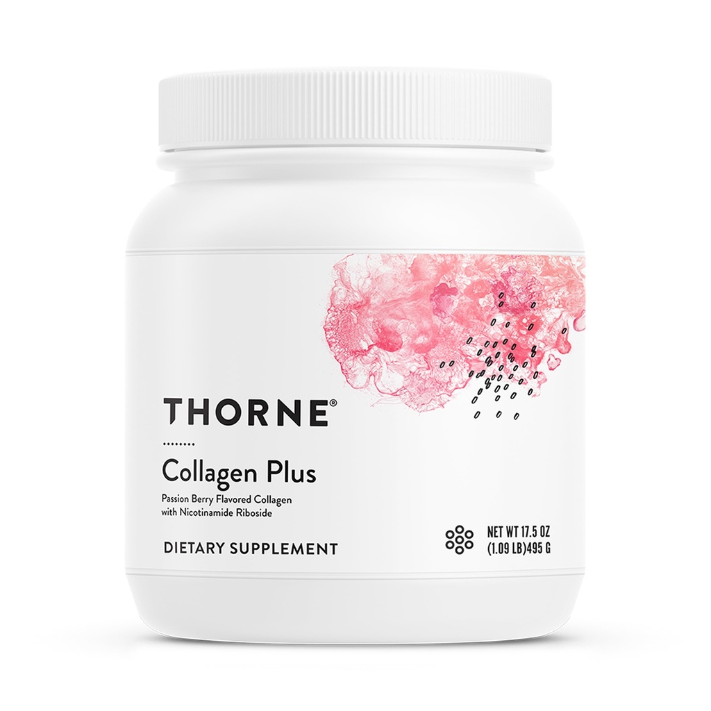 THORNE - Collageen Plus - Collageen Peptides Powder with Nicotinamide Riboside & Clinically Studed Ingredients for Skin Texture & Moisture - Healthy Skin, Hair & Nails* - 17.5 Oz - 30 Servings