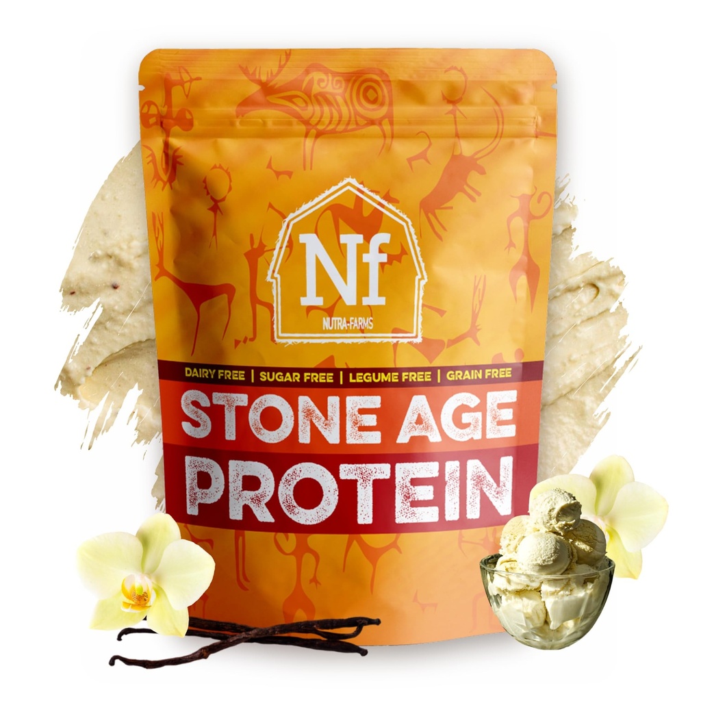 Steentijd Proteïne Egg Wit Proteïne Glutenvrij Wey Free Suikervrij Vanille, 2 lbs