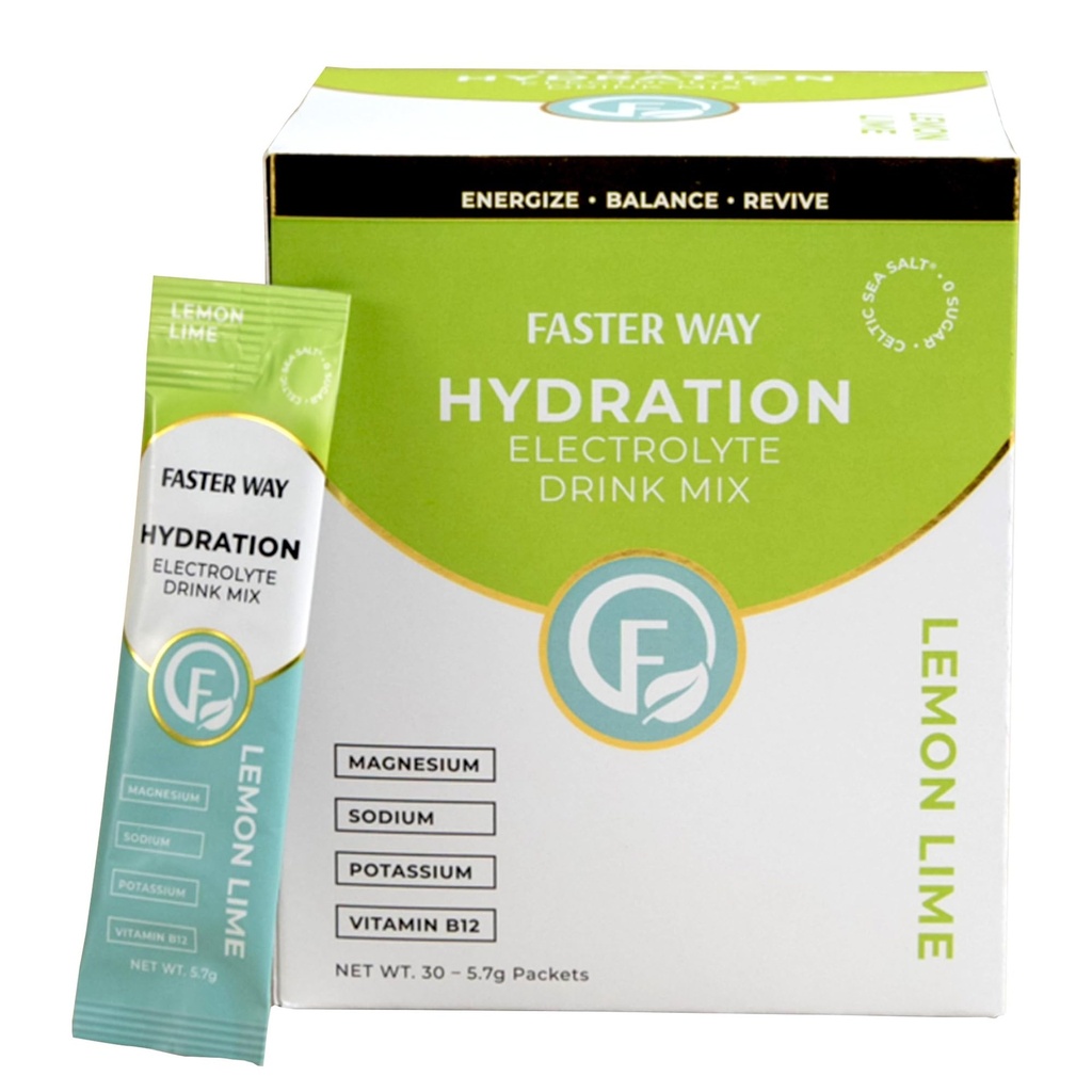 Snellere manier - Hydration - Electrolyte Drink Mix - With Apple Cider Vinegar, Choline, Probiotica & Natural B Vitamins - Energize & Revive - Powder Packets - Zero Sugars -Gluten Free -Lemon Lime - 30 Pack
