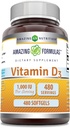 Verbazingwekkende formules Vitamine D3 1000 IE Softgels Supplement 
