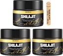Shilajit Pure Himalaya Organic Shilajit Resin, Gold Grade Shilajit Resin met 85+ Trace Minerals & Fulvic Acid, Pure Shilajit Supplement voor betere gezondheid, 50 Gram (3 stuks)