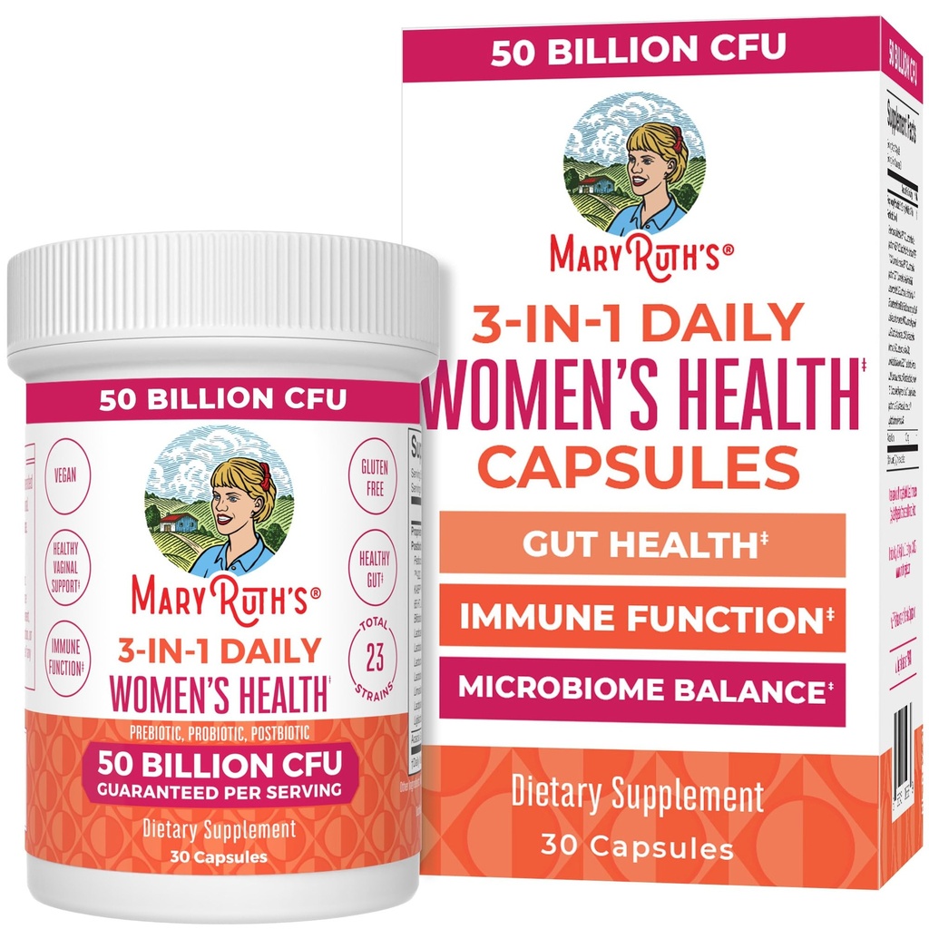 MARYRUTH'S 3-in-1 Daily Health Probiotics for Women 