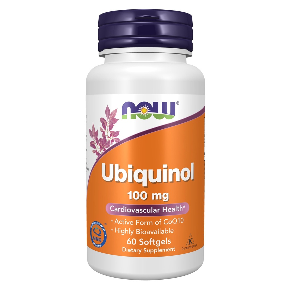 MAINTENANT compléments alimentaires, Ubiquinol 100 mg, haute biodisponibilité (la forme active du CoQ10), 60 softgels