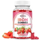 Gommies de fer - avec Calcium, Zinc, Folate et Vitamine B12, C,B6 pour les adultes et les enfants - Constructeur de sang et soutien énergétique pour la carence en fer, Anémie, Vegan - 60 Gommies