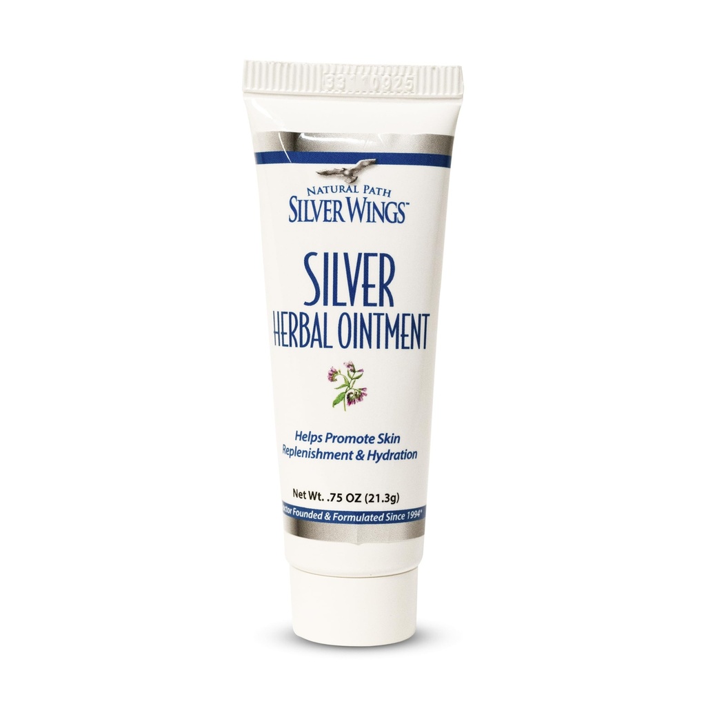 Path naturel Silver Ailes 250ppm Argent Onguent à base de plantes - soin de la peau nourrissant et hydratant 0,75oz