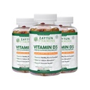 Zaytun Halal Vitamine D3 2000 IE Gummies, ondersteunt bot & Immune Health, bevordert spierfunctie, glutenvrij en gelatinevrij, (3-pack) - Made in USA