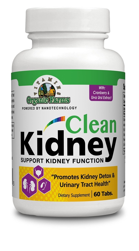 Fermes biologiques Vitamines 100% naturel nettoyage du rein pour soutenir la fonction du rein, supplément alimentaire pilules pour le rein flushing, renforce les reins, 60 comprimés