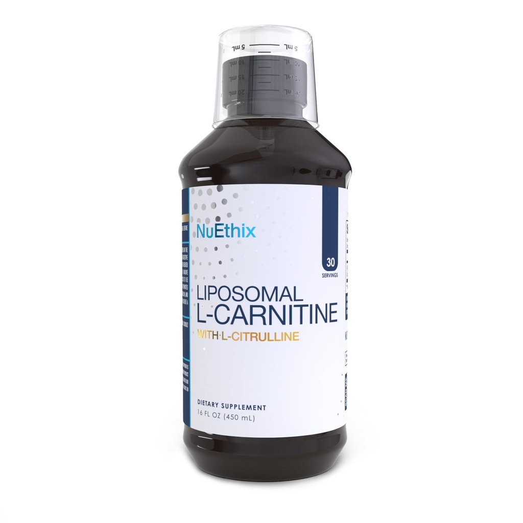 NuEthix Formules Lipsomal L-Carnitine Supplément 600mg avec L-Citrulline 1000mg pour la prise en charge du poids sain, le métabolisme des graisses, la production d'énergie et l'augmentation du flux sanguin, pour les hommes et les femmes