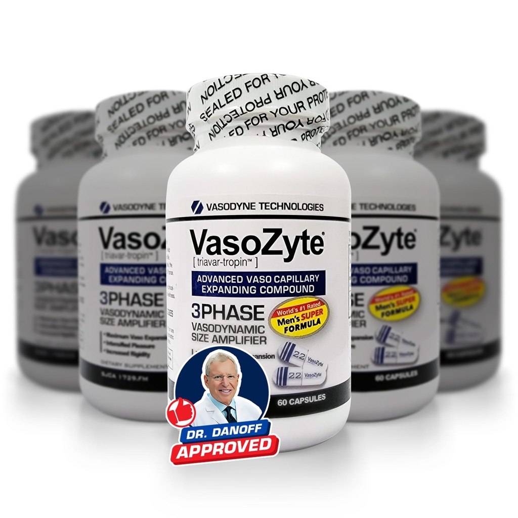 Generieke VasoZyte 5 flessen - Ondersteunt Nitric Oxide & Healthy Blood Flow - met onze exclusieve formule met Oligopin, en onze Crystal Pure Extraction Process - voor welzijn - 5 maanden levering