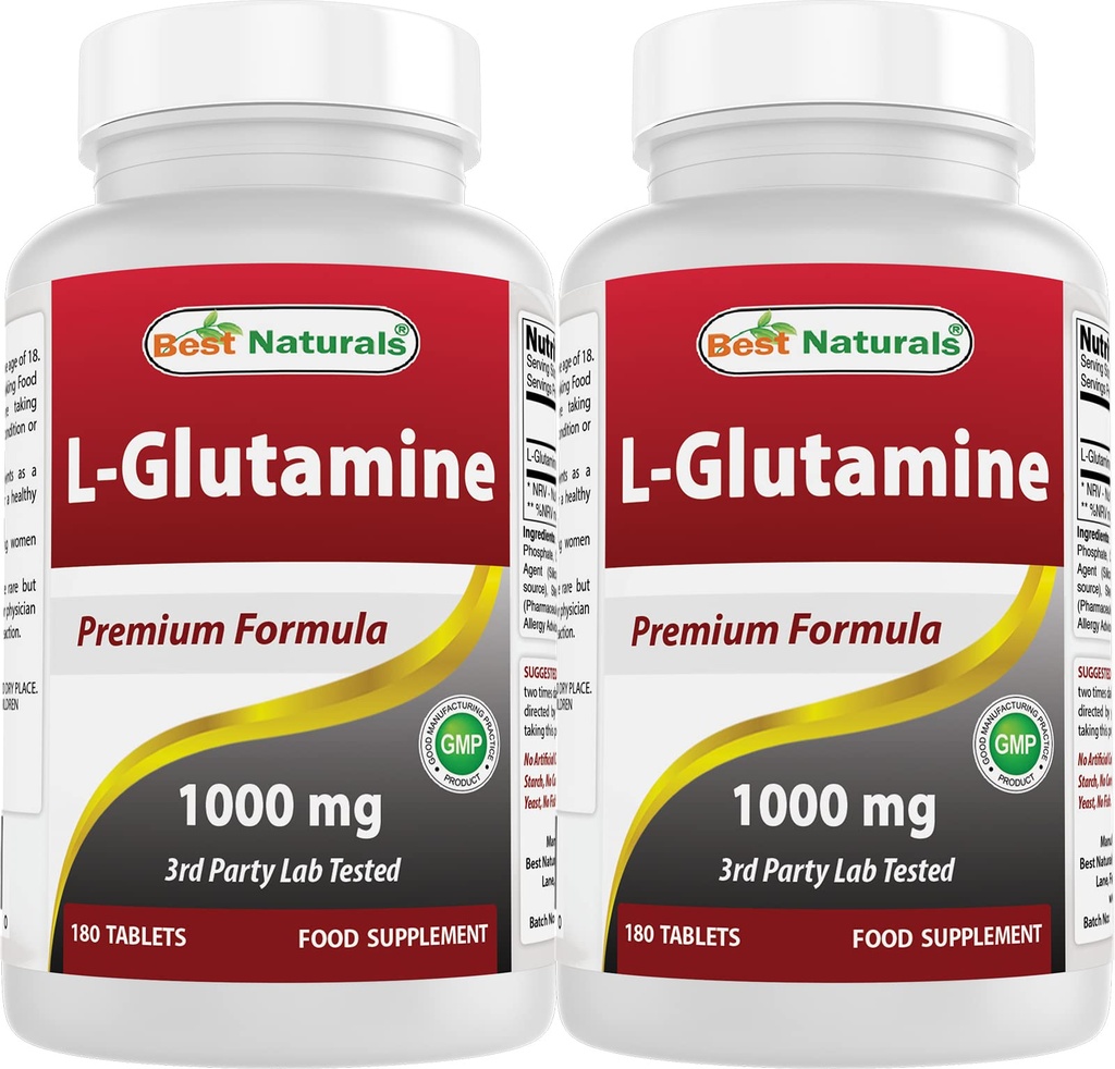 Best Naturals L-Glutamine 1000 mg 180 tabletten (180 telling (verpakking 2))