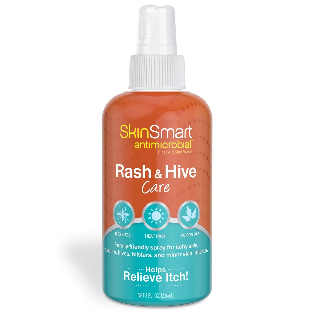 SkinSmart Antimicrobieel Rash and Hive Care, First Aid Skin Wash, 8 oz Spray Bottle