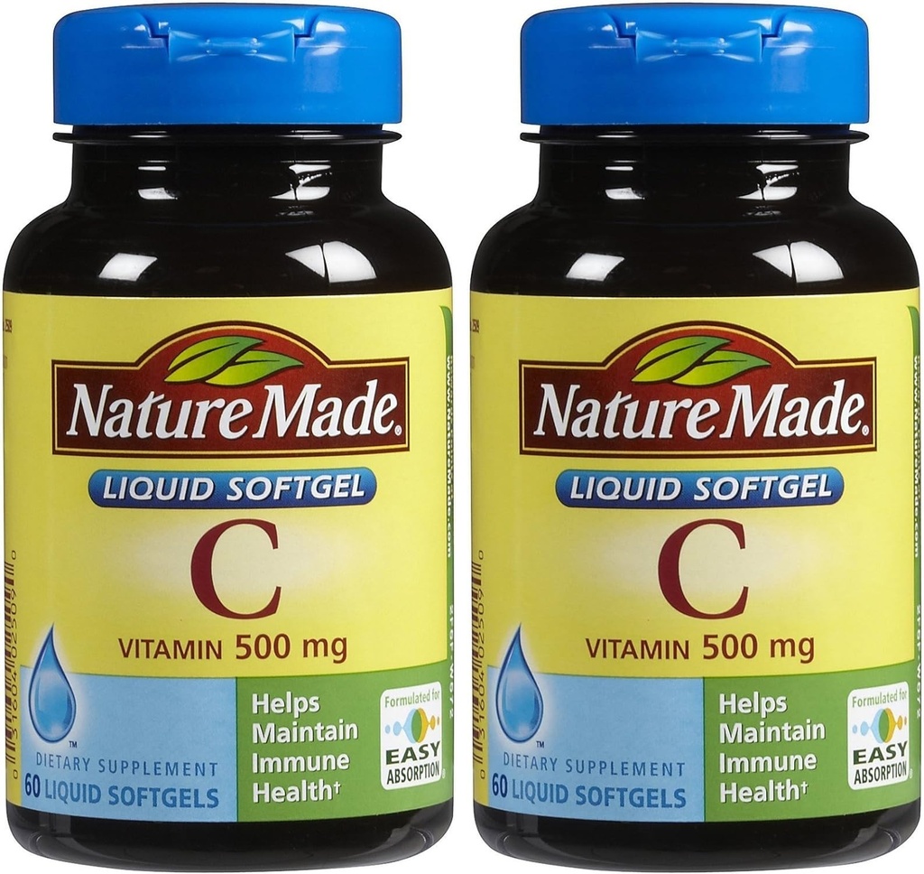 Nature Made Vitamin C 500 Mg Softgels, 60-Count - Verpakking van 2