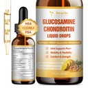 Glucosamine Chondroitin MSM Liquid Drops FSA-HSA - Joint Support Supplement for Mobility, Flexibiliteit & Bones Chondroitin Sulfate Supplement Turmeric, Quercetin, Bromelain, MSM Oil 2 FL.OZ