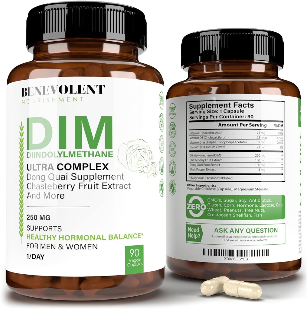 Weldadige voeding Maximale sterkte DIM supplement 250mg 