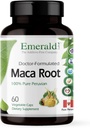 Smaragd Labs Peruaanse Maca wortel - Biologische Maca wortelsupplement - Ondersteunt Hormonale Balance & Natural Energy - Veganistisch & Glutenvrije - 60 plantaardige Capsules (30 dagen levering)