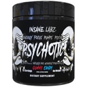 Insane Labz Psychotic Black Edition Mid Stimulant Pre Workout Powder, Energy Focus Pumps, geladen met Creatine Beta Alanine Taurine Gevoed door AMPiberry, 35 Servings (Gummy Candy)