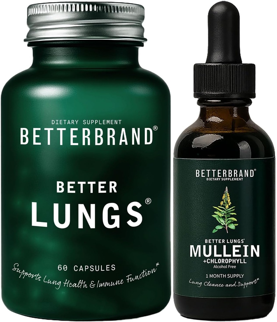 Betterbrand Better Longs Health Pack - Better Longs Capsules & Mullein Leaf Tinctture Drops 