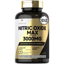 Carlyle supplément à l'oxyde nitrique 3000 mg , 120 capsules , pré-entraînement avec L-Arginine et L-Citrulline , sans gluten