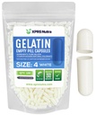 XPRS Nutra Taille 4 Capsules vides - 100 Compter les petites capsules de gélatine vide - Pills Bricolage Capsule Remplissage - Remplir Pure Pilule Gel Caps pour Do-It-Youlf Suppléments (Blanc)