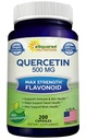aSquared Nutrition Quercetin 500mg Supplement - 200 Capsules - Quercetine Dihydraat ter ondersteuning van de cardiovasculaire gezondheid - Max Sterkte poeder complexe pillen om te helpen verbeteren Immuunrespons