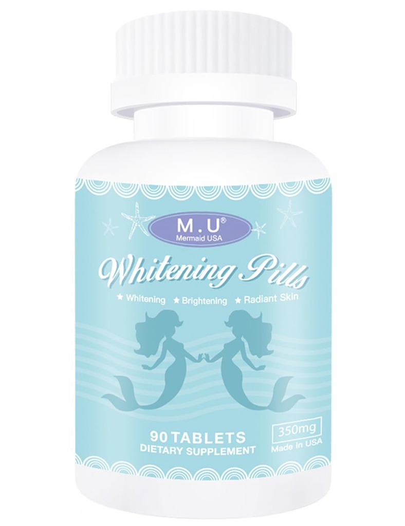 M.U Magic Whitening Pillen voor de huid - Supplement -3 keer beter Dan glutathion - Focus op Heldere Glanzende Verlichting en Smoothy Skin Support - Dark Spot Remover Acne & Acne Scar Remover - Niet GGO