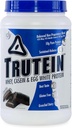 Alimentation du corps Trutein Poudre à haute teneur en protéines : 45 % Whey, 45 % Caséine, 10 % Mélange à agiter de protéines blanches d'oeuf, sans gluten, faible teneur en sodium, faible teneur en protéines de glucides Poudre pour hommes et femmes, chocolat, 2lb