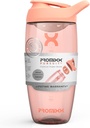 Bouteille de shaker protéinique Promixx (24 oz) – Mélangeur silencieux sans bille, couvercle de fuite-proof, ECOZEN sans BPA/BPS et sans phtalate – Coupe de shaker facile à nettoyer pour les smoothies pré- & post-entraînement