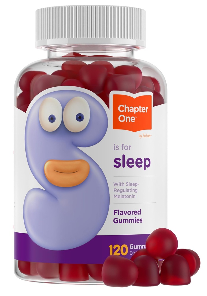 Zahler - Hoofdstuk Een Slaap Melatonine Gummies voor kinderen & volwassenen (120 Gearomatiseerde Gummies) - 2,5 mg, Kosjer, Natuurlijke Slaap Ondersteuning