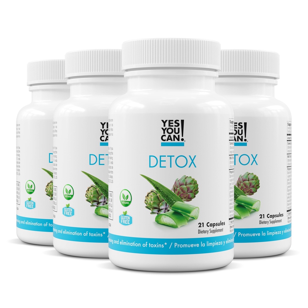 Ja, dat kan je wel! Natuurlijke detoxpillen - Diuretische reiniging met elektrolyten en vitamines - Helpt met waterretentie - Glutenvrij, 21 capsules (4 verpakkingen)