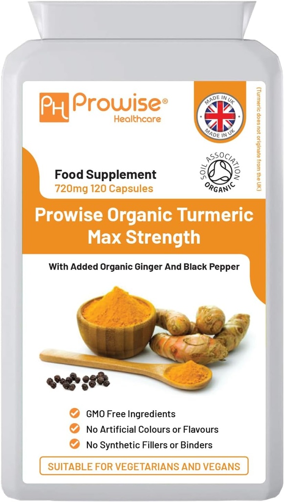 Biologische Kurkuma Curcumin 720mg - 120 Capsules 