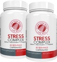 Silver Fern Stress Complex Supplement - met Cafeïne - Slaap, Zorg, Mood & More - met Saffraan Supplementen, L-Theanine Supplement, en Myo-inositol - Natural Stress Relief Supplement (Pack o 2)