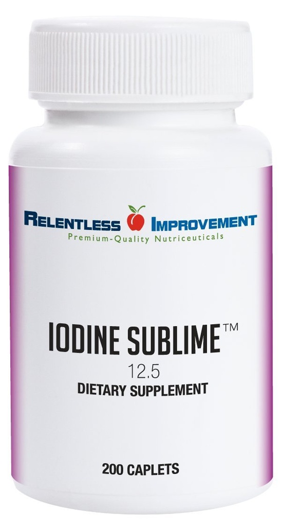 Jodium Sublime® 12,5 mg 200 Hoog-Bio beschikbare Capletten met Kaliumiodide voor schildklier- en stofwisselingsondersteuning Vergelijk met Iodorale 12,5