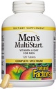 Natuurlijke factoren, Mannen MultiStart Dagelijks Multivitamine, Voedingsondersteuning voor Immune Health and Energy, 120 tabletten (60 porties)