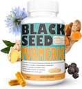 Kurkuma 1350mg Curcumine 150mg Black Seed Powder 75mg Gember Extract 50mg Black Pepper Fruit Extract 10mg Bioperine 60 Veggie Count Capsules by Sweet Sunnah