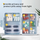 2 Pack 9 Compartiments Travel pil Organizer Box Vocht Proof Kleine pil geval voor Pocket Purse Dagelijkse pil houder Container voor Medicine Vitami