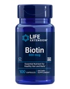 Life Extension Biotin 600 mcg Vitamine B7 Supplément de soutien pour les beaux cheveux, ongles et au-delà – sans gluten, sans OGM - 100 capsules