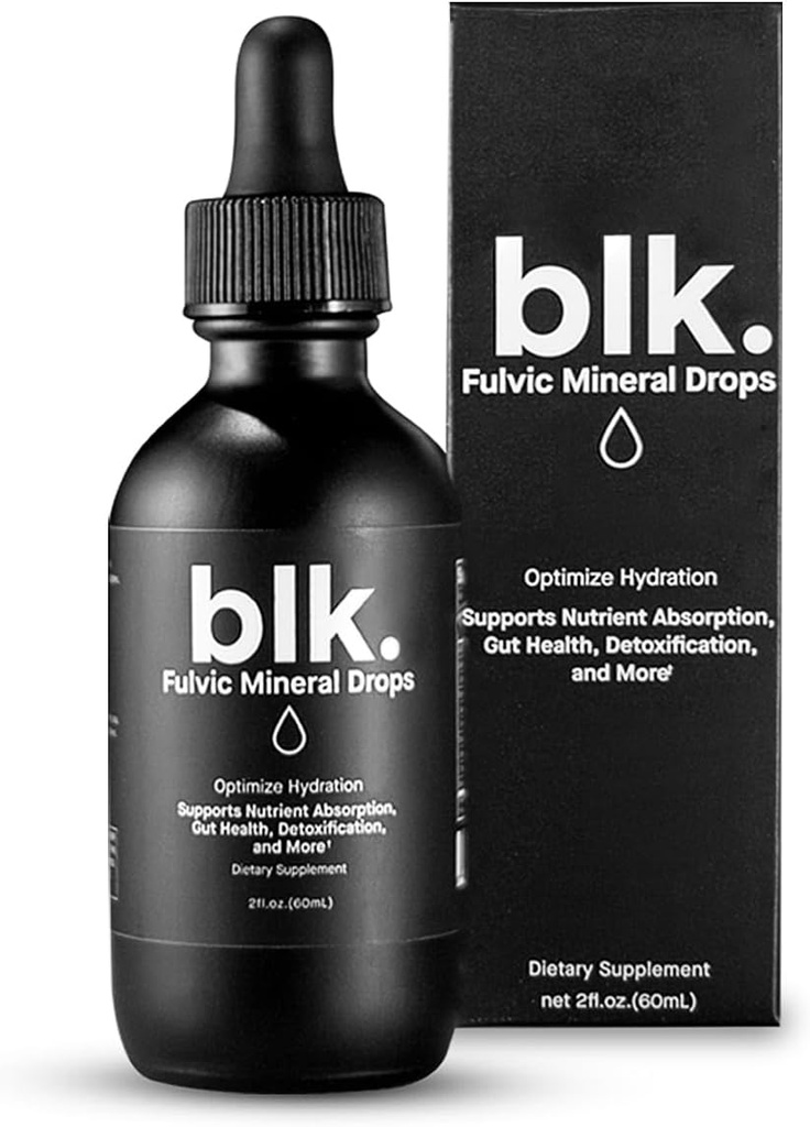PH 8+ Natural Mineral Alkaline Water Drops Electrolyte Infused with Fulvic and Amino Acids, Zero Sugar, 2oz.