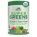 Country Farms Biologische Super Greens Natuurlijke Smaak, 50 Biologische Super Foods, Verpakt met vezels, USDA Biologische Drink Mix, Fruit, Groenten, Paddenstoelen & Probiotica, Steunt Energie, 6g Vezel