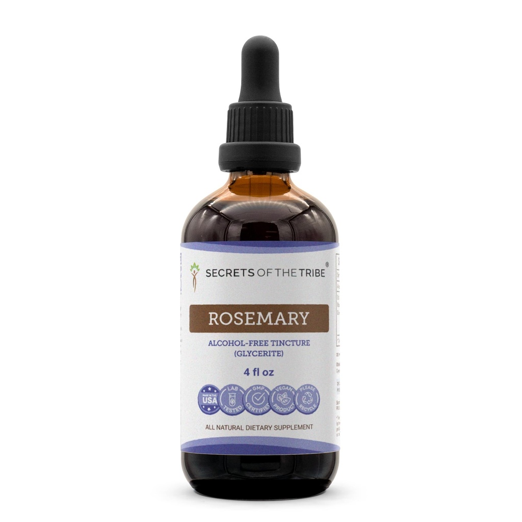 Geheimen van de Stam Rozemarijn Alcoholvrije Liquid Extract, Rozemarijn (Rosmarinus Officinalis) Gedroogde Blad Tinctuur Supplement (4 FL OZ)