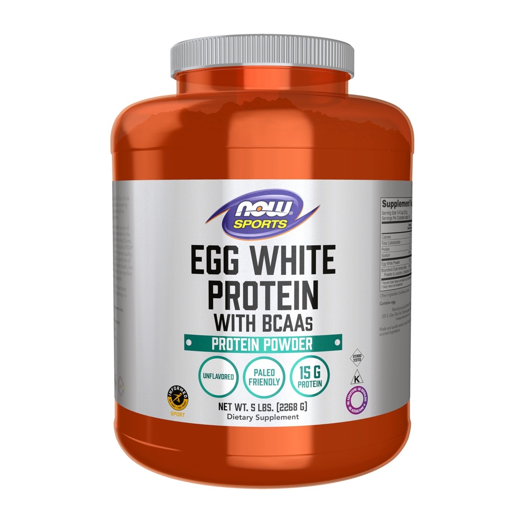 Egg White Protein Now Foods 5 lbs Poeder