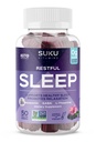SUKU Gummies de sommeil repos – 3 mg Melatonine, L-Theanine et GABA – Vegan, sans sucre pour la relaxation et le soutien naturel du sommeil – BlackBerry-Hibiscus Flavor – Non-OGM, sans gluten – 50 Compte