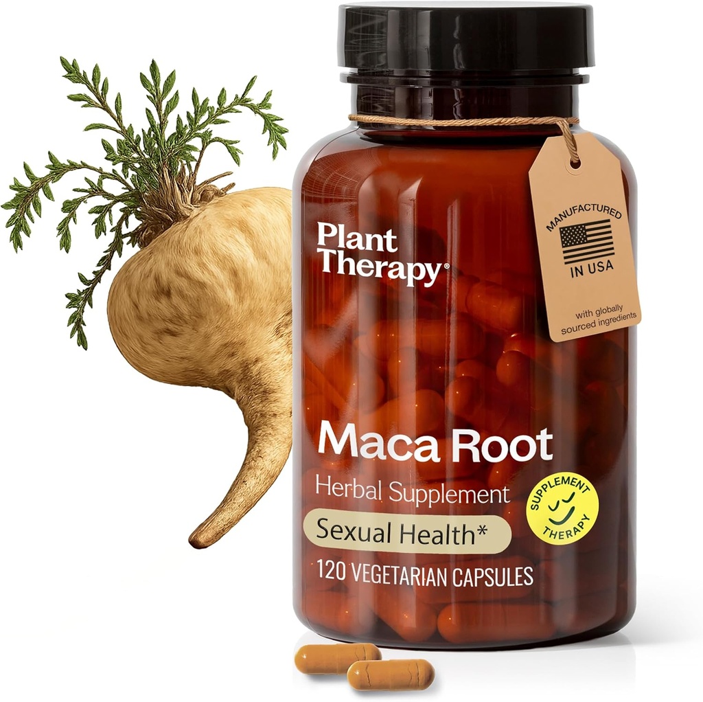 Plant Therapie Maca Root Capsules geproduceerd in de VS 4 Maand Supply ondersteunt seksuele gezondheid, Mood stimuleren, energizing & Vermindert spanningssupplementen voor mannen en vrouwen 120 Vegetarische Capsule