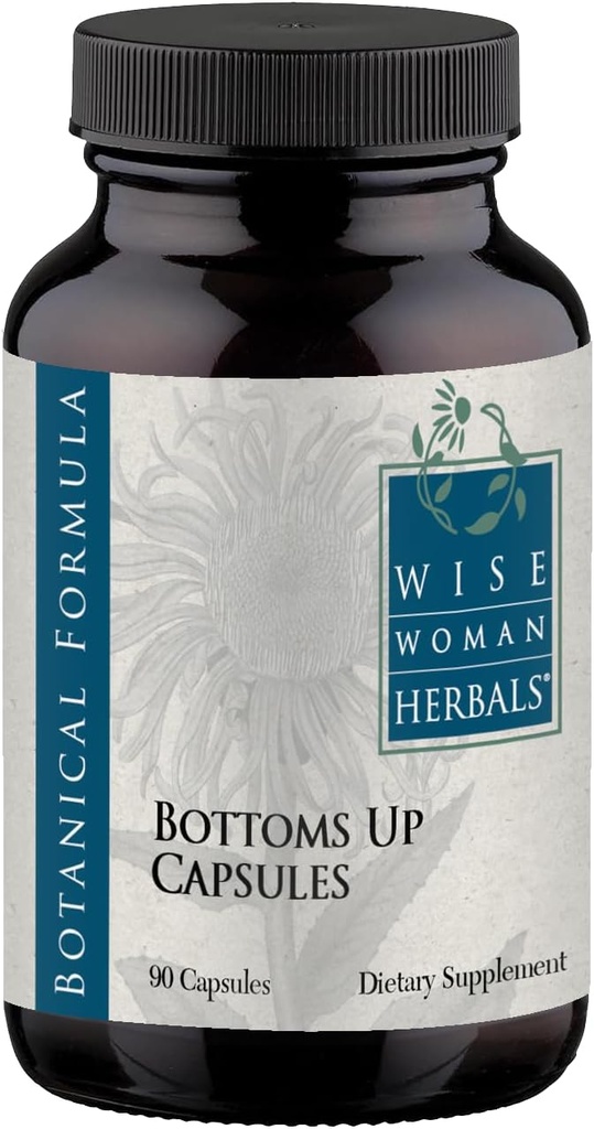 Wise Woman Herbals Bottoms Up Capsules, Herbal Venous Ondersteuning voor gezonde Circulatie, Vein Integrity, en Occasional Zwelling, Non-GMO, Additive-Free Formula, 90 Veg Caps