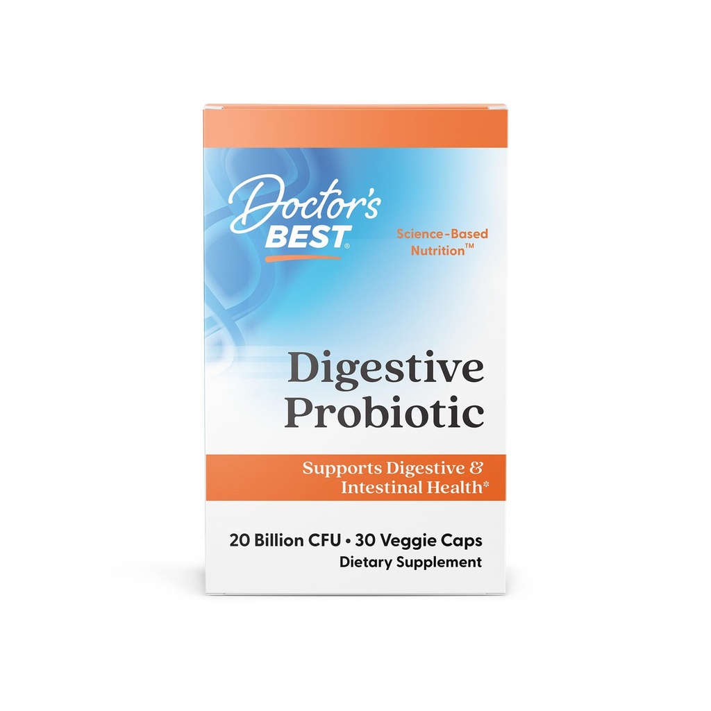 Artsen Best Digestief Probiotische 20 Miljard CFU met Howoru, ondersteunt Digestief & Intestinal Health, Non-GMO, Glutenvrij, Vegan 30 Veggie Caps