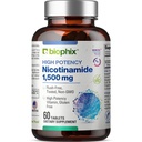 biophix B-3 Nicotinamide 1500 mg 60 tabletten Maximale sterkte - Nicotinic Amide Niacin Natural Flush-Free Vitamine Formula - Ondersteunt huidcelgezondheid