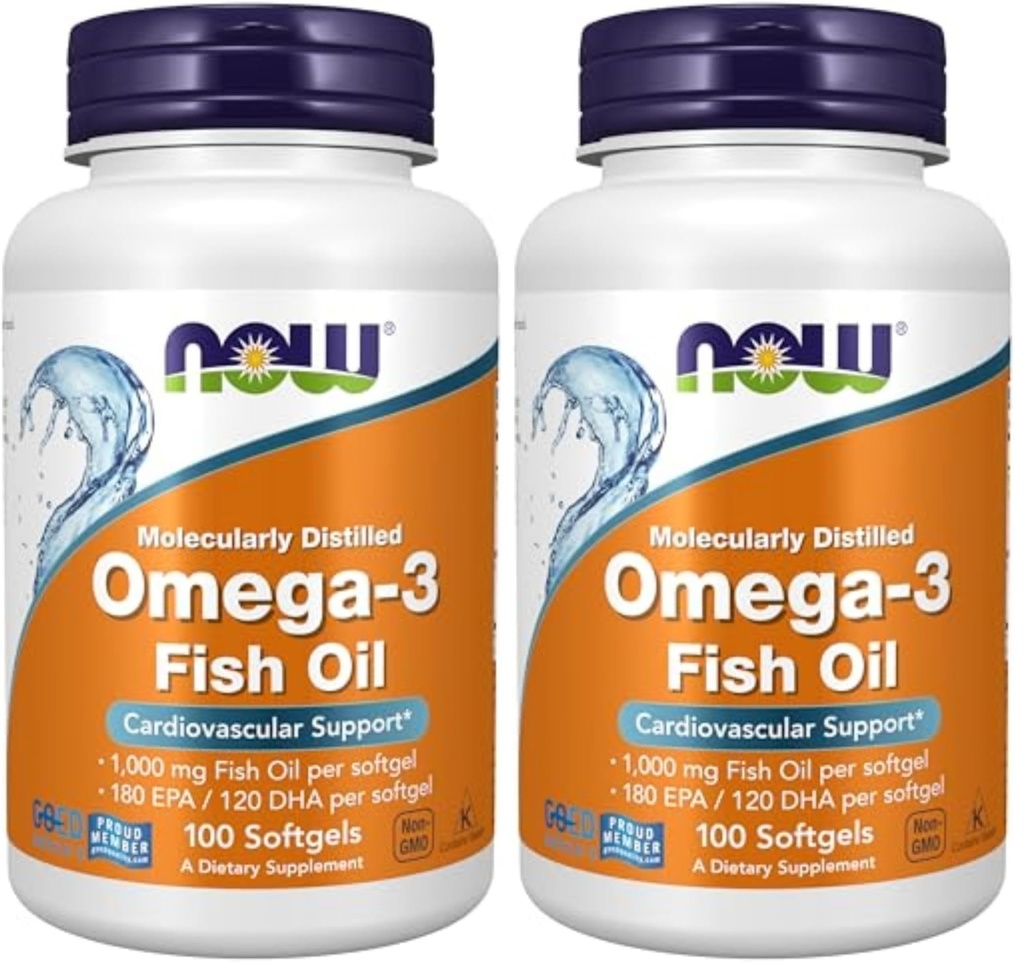 NOW Foods Omega-3-100 Softgels (pakket van 2)