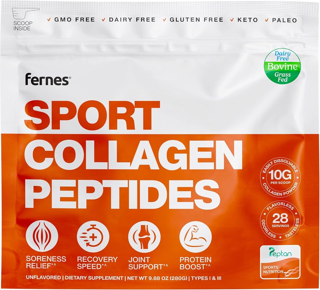 Gehydrolyseerde collagen Peptides eiwitsupplement voor vrouwen en mannen - spier en workout herstel, Joint & Bone Support - Gras Fed Type I & III - Keto, Paleo - 28 Servers, 9,88 oz, Ongearomatiseerd poeder