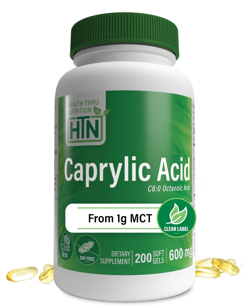 Gezondheid Thru Voeding Caprylzuur 600mg 200 Softgels 